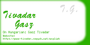 tivadar gasz business card